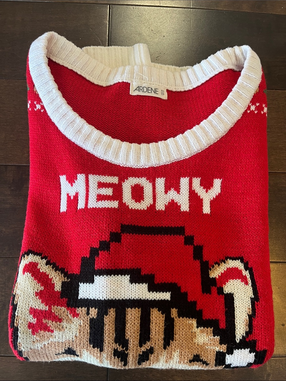 Ardene "Meowy Christmas" Cute and Ugly Christmas Sweater XS - Picture 8 of 8